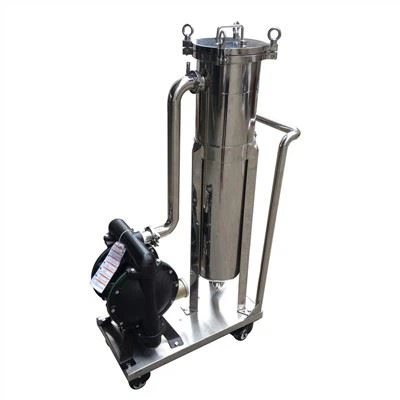 Bag Filter Housing Skid With Diaphragm Pump