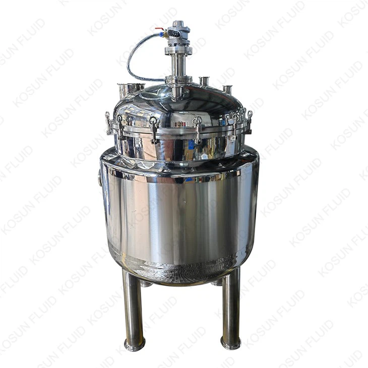 stainless steel pneumatic alcohol mixing tank